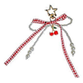 Miniatyrbillede 1 af 5: Elegant Hjerte Sløjfe Kærligheds Charm Bærbar Nøglering Charm Robust Vedhæng til Håndtasker Perfekt til Daglig Brug Gave (Rød)