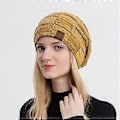 Miniatyrbillede 4 af 5: Elastiske Beanies Hue med Tyk Plysforing Vindtæt Hue til Kvinder Piger Hold Ørerne Varme Beanies Koldt Vejr Forsyninger blandet grå (blandet grå)