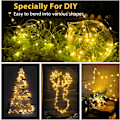 Miniatyrbilde 5 av 5: Sett med 3 mini gullfargede stake-lys - 2 m - 20 LED - Lys - Vanntett - Lys, dekorativ, hus, ca