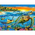 Miniatyrbillede 1 af 4: 30 x 40 cm, svømmende skildpadde Diamond Painting Broderie Diamant Pe