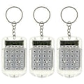 Miniatyrbillede 1 af 2: 3 stk. Mini Elektronisk Lommeregner Nøglering Lillebitte Lille Lomme Lommeregner Nøglering