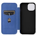 Miniatyrbillede 5 af 5: Læder Telefon Case til iPhone 15 Plus (Blå)