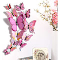 Miniatyrbild 3 av 5: Fjärilsväggdekaler 3D Fjärilsväggdekor 24st Färgglada Fjärilar Väggdekaler Väggmålningar För Barn Baby Pojke Flickor Sovrum Barnkammare Konst Dekor