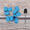 Miniatyrbillede 3 af 5: Neglekunst Slibering Hætte Negleslibning Poleringshoved Slibebånd 10 x 15mm (Blå)