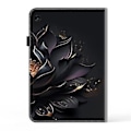 Miniatyrbillede 3 af 5: Maltet Hylster i Læder med Maling til Lenovo Tab M10 (Lilla Lotus)