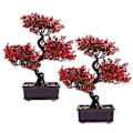 Miniatyrbillede 2 af 3: 2 stk. Kunstige potteplanter Skrivebord Falske potteplanter Bonsai ornamenter