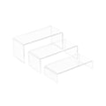 Miniatyrbillede 1 af 2: 3 stk. Akryl Sko Display Risers Klar Detail Display Stand U-formet Hylde Vitrineskab til Legetøjstaske Kosmetik (M)