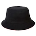 Miniatyrbillede 5 af 5: Unisex Mode Bucket Hat PU Læder Regnhat Vandtæt (sort) (rød)