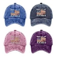 Pikkukuva 5 / 5: Travel Gathering US Flags -lippalakki, painettu, ulkoilu, urheilu, vapaa-aika, baseball-lippis, nainen, mies, säädettävä pään koko, pyöräilyhattu, vaaleansininen (vaaleansininen)
