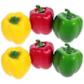 Pikkukuva 3 / 4: 6 kpl Tekomakean Paprika-Mallit Korkean Simulaation Vääri Paprika Leikki-lelu Vääri Ruoka-malli