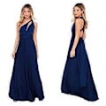 Miniatyrbillede 5 af 5: Kvinders Aften Multi Way Wrap Brudepige Formelle Lange Maxi Konvertible Kjole (L Lilla)