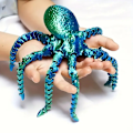 Miniatyrbillede 4 af 4: 7,5 tommer 3D-printet Blæksprutte Dyr Legetøj Bidbar Blæksprutte Gadgets 3D-printede Gaver Kreative Dekorationer Bidbar Blæksprutte Legetøj Hjem Dekorationer
