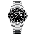 Miniatyrbillede 1 af 2: Herreur Klassisk Business Rustfrit Stål Quartz Selvlysende Vandtæt Armbåndsur (Sort)
