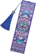 DIY Diamantmålning Bokmärke, Måla efter nummer Diamant Läder Tassel Mandala Bokmärken Broderi