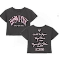 Pikkukuva 1 / 3: Musta Born Pink -konsertti Samanlainen lyhythihainen puuvilla-T-paita -NMAOV (2XL Harmaa 1)
