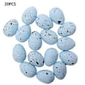 Miniatyrbilde 1 av 5: 20 stk. Påske Skum Lyse Farger Kunstig Fugl Due Egg Hjemmefest Favoritt Dekor Qinhai(2cm x 3cm Blå)