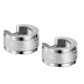 Miniatyrbilde 1 av 4: Par unisex hengslede hoopsmykker med satinfinish