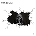Miniatyrbillede 5 af 5: 2 Personlige Bilstickers Skalle Bilstickers Glasstickers Halloween Skalle Vægstickers Stue Soveværelse Vindue (40x30cm)