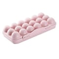 Miniatyrbilde 4 av 5: Stabelbar 12 Egg/18 Egg Holder Fryser Kjøleskap Matbeholder Organizer Brett (Rosa 18 Egg)