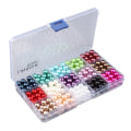 Miniatyrbilde 1 av 5: 300 stk 15 farger glassperler runde perler farget perlemor perler f