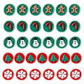 Miniatyrbillede 1 af 2: 50 stk. juleharpiksknapper DIY-tilbehør Snemand Juletræ Snefnug Dekorationsknapper