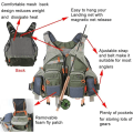 Miniatyrbillede 4 af 5: （Army Green）Fluefiskevest til mesh-fiskere Justerbar størrelse til mænd og kvinder