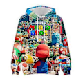 Miniatyrbillede 1 af 2: Super Mario Bros Film Grafisk Print Børne Hættetrøje Afslappet Snøre Hættetrøjer Pullover Toppe Gave Til Fans (5-6 År E)