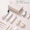 Miniatyrbillede 4 af 5: Simpel Makeup Taske med Lynlås Hånd Vandtæt Toilet Taske til Udendørs Rejser (Lyseblå)