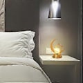 Miniatyrbillede 4 af 5: Skrivebords Dekorativt Lys LED Skrivebords Natlampe Ferie Styling Jern Kunst Udhulet Forsyninger Måne Stjerne