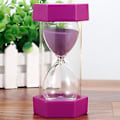 Miniatyrbillede 3 af 4: 5/10/15/20/30 minutter Sandglas Timeglas Sand Ur Æg Køkken Timer Forsyninger Børnespil Gave (20 minutter orange)