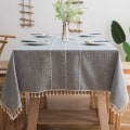 Pikkukuva 1 / 5: Nappe Carrée Nappe (Gris Mode, Carré, 140 x 140 cm)Coton et Li
