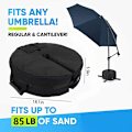 Pikkukuva 1 / 5: Pyöreä Umbrellan Paino Pohjaan Sivuaukkoineen, 46cm ~ Helppo Käyttö