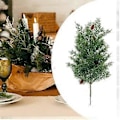 Miniatyrbillede 2 af 5: Kunstig Plantegren, Juledekoration, DIY Guirlande Krans Grønt til Bord Soveværelse Hjem (Højde 47cm)