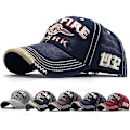 Miniatyrbillede 2 af 5: Vintage Baseball Cap Mænd Spark Letters Cap Snapback Hip Hop Flat