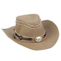 Miniatyrbillede 1 af 5: Blød Cowboyhat i Filt med Tilspidset Front, Egnet til Mænd og Kvinder, Unisex, Festival, Ferie, Nytårsgave, Camel (Camel)