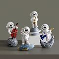 Miniatyrbild 4 av 5: Band Astronaut Astronaut Prydnad Grossist Vardagsrum Skrivbords Hem Prydnad Liten Prydnad Present Guld - Meditation Astronaut