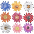 Miniatyrbillede 2 af 5: 50 stk. Chrysanthemum træknapper træblomsterknapper blandet tilfældig mode til syning Scrapb