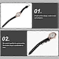 Miniatyrbillede 2 af 3: Dame Armbåndsur Minimalistisk Quartz Ur Modeur til Damer Piger Sort