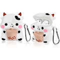 Miniatyrbilde 1 av 5: 1 stk etui for Airpods 1&2, myk silikon 3D søt morsom kul gøy Ca