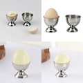 Miniatyrbilde 3 av 5: 4 Eggkoppsett i Rustfritt Stål, Eggstativ, Eggkopp, Andeeggkopp, Kylling