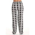 Pikkukuva 3 / 4: Naisten pyjamahousut taskuilla, pehmeät flanelliruudullinen pyjamahousut Z (XL musta)