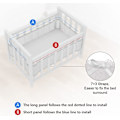 Miniatyrbillede 3 af 5: Baby Cabin Bumper, Sengestol Bumper, 3D Mesh Foring, Sikker for Sengens Luft