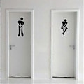 Pikkukuva 5 / 5: 3 kpl Kylpyhuoneen oven WC-tarra Perhe DIY Sisustus, Musta