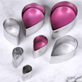Miniatyrbillede 4 af 5: 7 stk./sæt dråbeformet kageudstikker mini metal 3D fondantform
