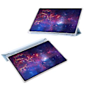 Pikkukuva 4 / 5: 3-Taitettava Selkeä Akryyli Nahkakotelo Samsung Galaxy Tab S9 Ultra/S8 Ultra:lle (Jääsininen)