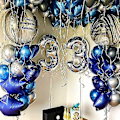 Miniatyrbild 4 av 5: Blå Metalliska Ballonger 5 Tum 50 Stk Kromballonger Blå Latex Festballonger För Pojkar Babyshower Dop Födelsedagsfest Dekorationer