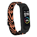 Miniatyrbillede 5 af 5: Til Xiaomi Mi Band 3 / 4 / 5 Twill 8-formet Spænde Urrem (Blomst Leopard)