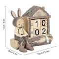 Miniatyrbillede 3 af 5: Sød Tegneserie Hus Kanin Kalender Dekorations Ornament til TV Skab Bryllup Stue Soveværelse