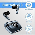 Pikkukuva 4 / 5: Bluetooth 5.3 langattomat nappikuulokkeet LED-näytöllä, stereo bassosoundilla, melua vaimentavalla mikrofonilla, 36 tunnin toistoaika