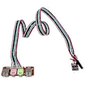 Pikkukuva 1 / 5: 6,8 cm PC-tietokoneen kotelon etupaneelin kaksois-USB-audioportti mikrofonin kuulokeliitäntäkaapeli